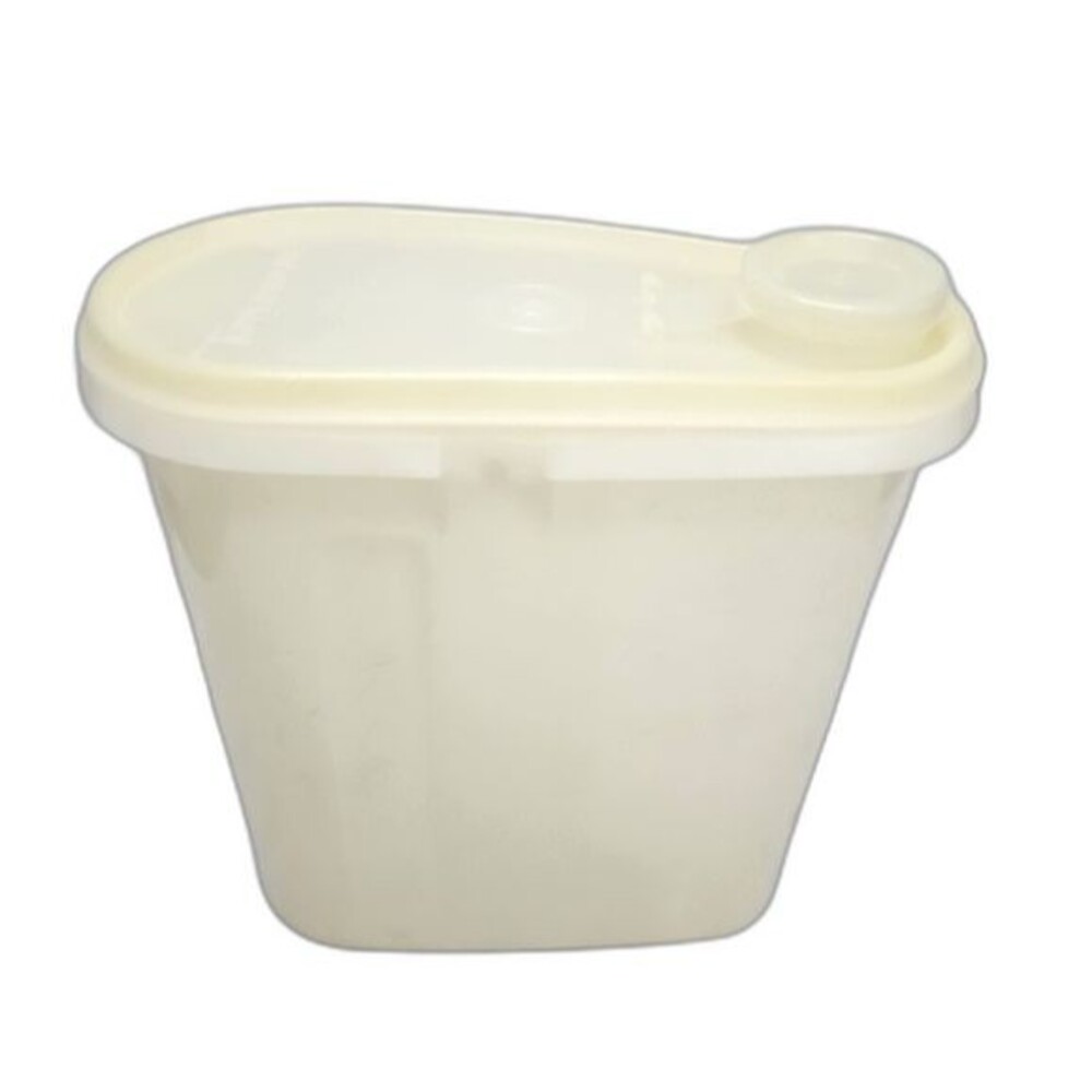 Vintage Tupperware White Slim Line Pitcher with Lid & Cap 8"X7.5"X3.5'